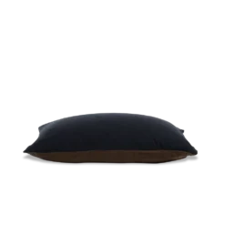 Taie D'oreiller En Lin Lavé - Bicolore Bleu Encre & Marron -Décoration D'intérieur bicolour packshot linges du lit 240320230835 BD