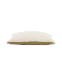 Taie D'oreiller En Lin Lavé - Bicolore Pierre & Vert -Décoration D'intérieur bicolour packshot linges du lit 240320230843 BD