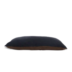 Taie XL En Lin Lavé - Bicolore Bleu Encre & Marron -Décoration D'intérieur bicolour packshot linges du lit 240320230862 BD