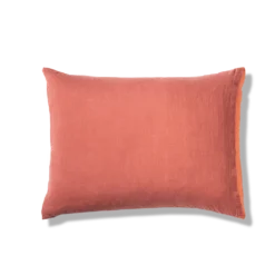 Taie D'oreiller En Lin Lavé - Bicolore Rose & Vieux Rose -Décoration D'intérieur bicolour packshot linges du lit 240320230926 BD