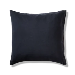 Taie D'oreiller En Lin Lavé - Bicolore Bleu Encre & Marron -Décoration D'intérieur bicolour packshot linges du lit 240320230933 BD