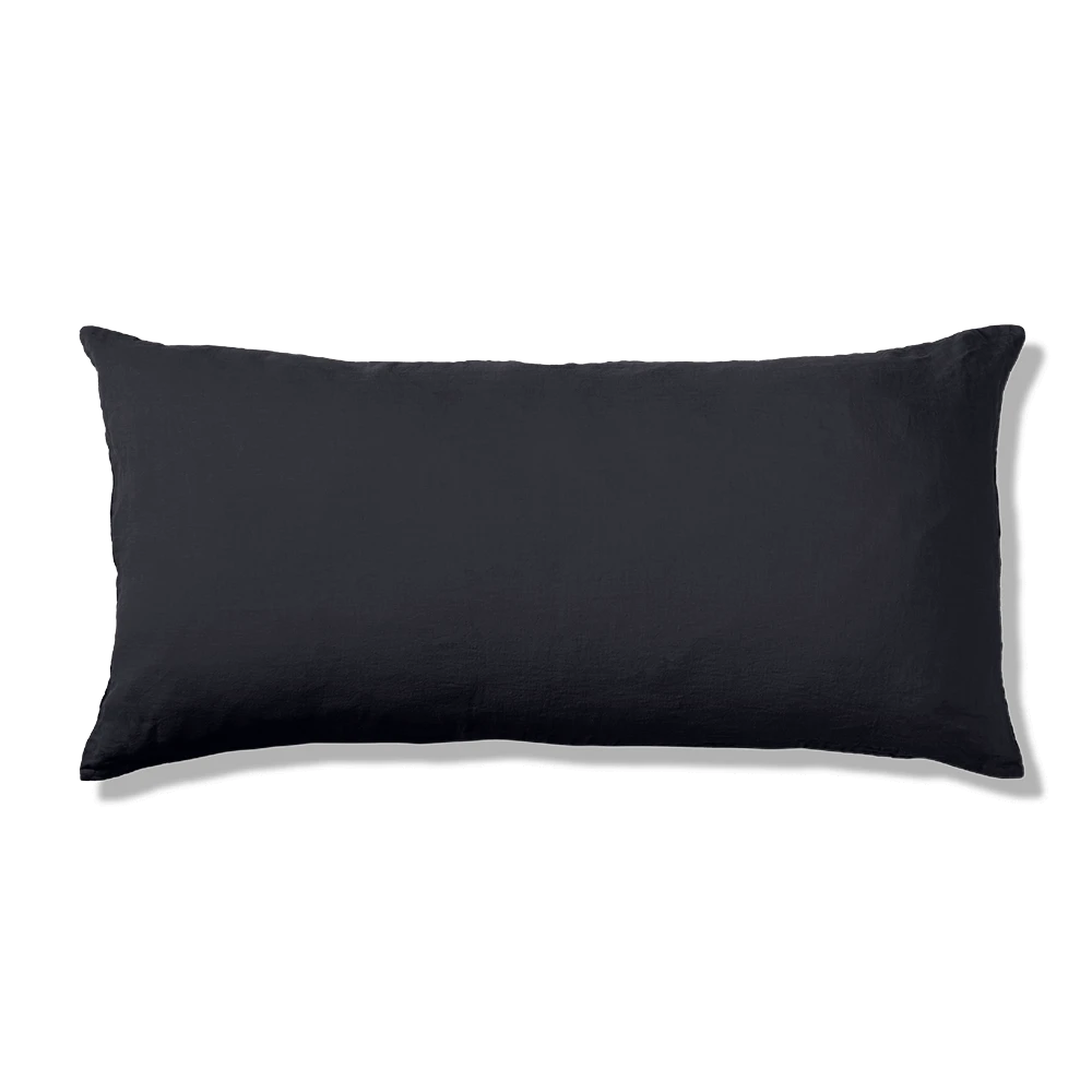 Taie XL En Lin Lavé - Bleu Encre 3 Taie XL En Lin Lavé - Bleu Encre – Image 3