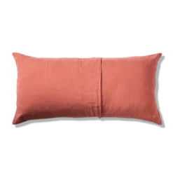 Taie XL En Lin Lavé - Bicolore Rose & Vieux Rose -Décoration D'intérieur bicolour packshot linges du lit 240320230946 BD