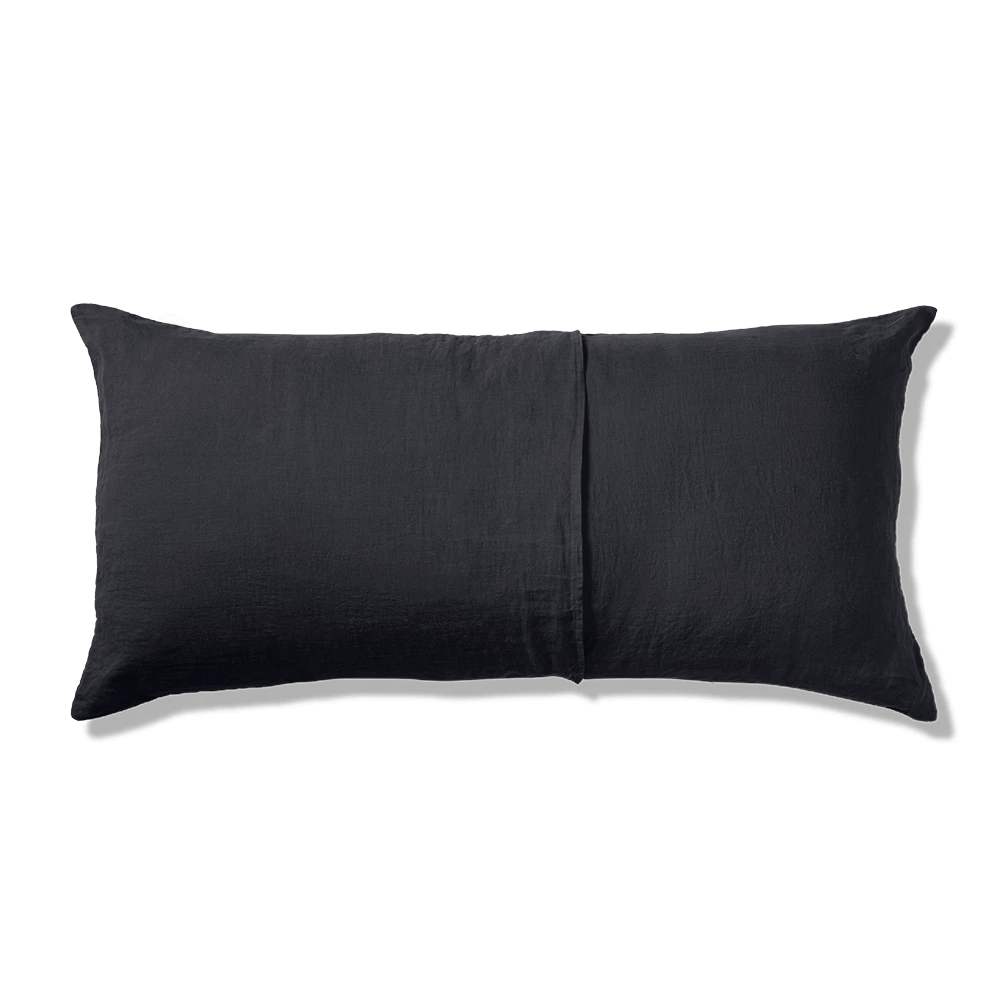 Taie XL En Lin Lavé - Bleu Encre 4 Taie XL En Lin Lavé - Bleu Encre – Image 4