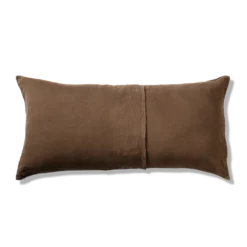 Taie XL En Lin Lavé - Bicolore Bleu Encre & Marron -Décoration D'intérieur bicolour packshot linges du lit 240320230955 BD