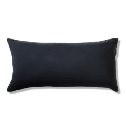 Taie XL En Lin Lavé - Bicolore Bleu Encre & Marron -Décoration D'intérieur bicolour packshot linges du lit 240320230960 BD