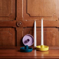 Bougeoir En Céramique - Bleu Pétrole -Décoration D'intérieur bougeoir fam