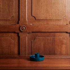 Bougeoir En Céramique - Bleu Pétrole -Décoration D'intérieur bougeoir petrole