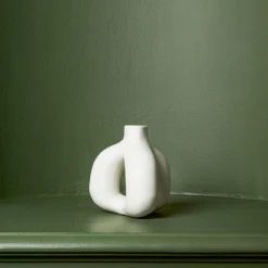 Bougeoir En Grès - Ivoire