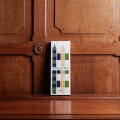 Set De 4 Bougies Stripe - Green -Décoration D'intérieur bougies hay 1 pack