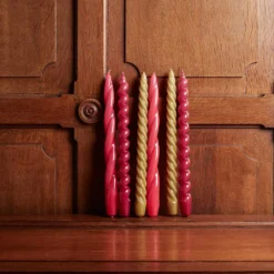 Coffret De Six Bougies Long Mix - Orange Red