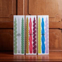 Coffret De Six Bougies Long Mix - Orange Red 9 Coffret De Six Bougies Long Mix - Orange Red -Décoration D'intérieur bougies hay long mix fam