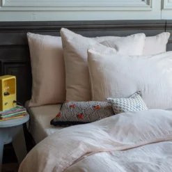 Caramel X Merci - Taie D'oreiller En Gaze De Coton - Rose De Bagatelle