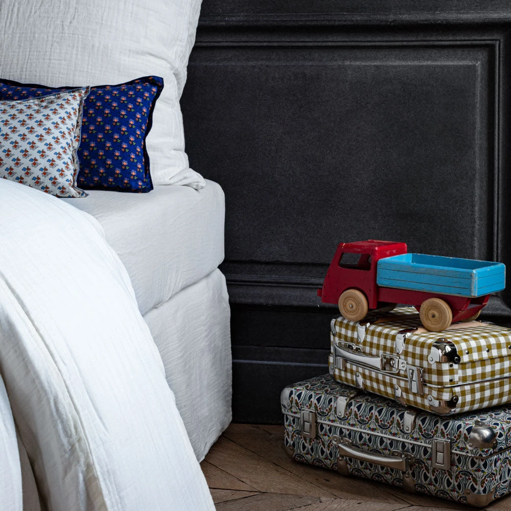 Caramel X Merci - Drap-housse En Gaze De Coton - Blanc De Meudon 1 Caramel X Merci - Drap-housse En Gaze De Coton - Blanc De Meudon