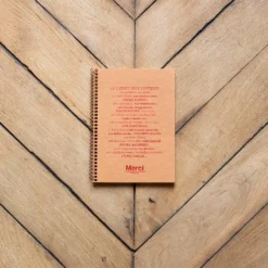Carnet A5 à Spirale - Kraft & Rouge
