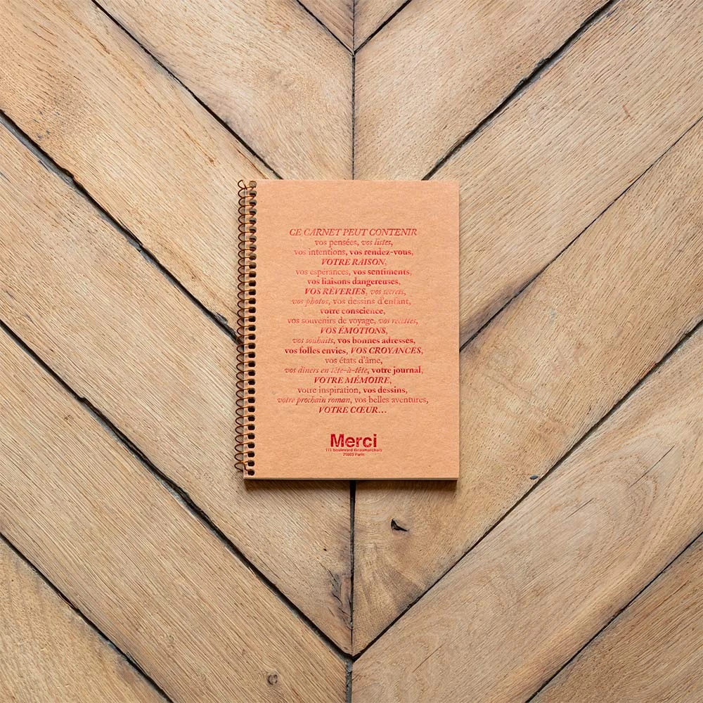 Carnet A5 à Spirale - Kraft & Rouge 1 Carnet A5 à Spirale - Kraft & Rouge