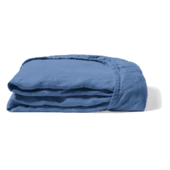 Drap-housse En Lin Lavé - Bleu Paros 15 Drap-housse En Lin Lavé - Bleu Paros -Décoration D'intérieur config bleu drap2