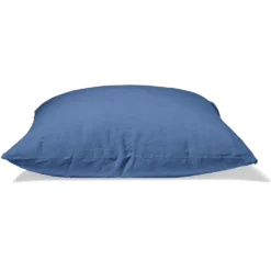 Taie D'oreiller En Lin Lavé - Bleu Paros -Décoration D'intérieur config bleu2