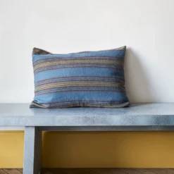 Coussin à Carreaux N°69 - Fond Bleu - Moismont