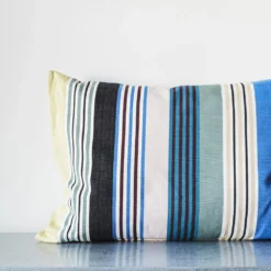 Coussin Fernanda -Décoration D'intérieur coussin raye bleu vert 3