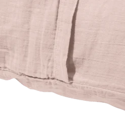 Taie XL En Gaze De Coton - Rose De Bagatelle -Décoration D'intérieur coussin xl detail rose