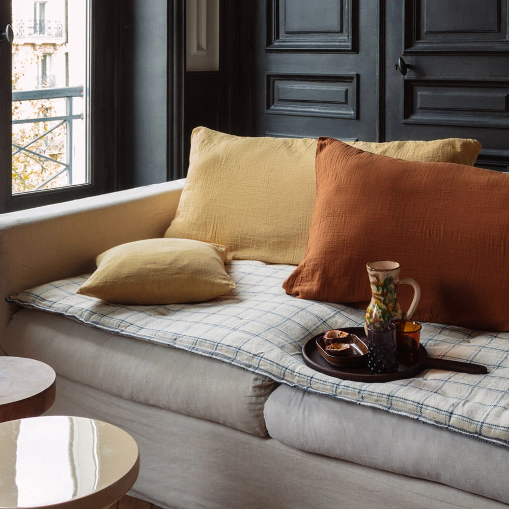 Taie XL En Gaze De Coton - Jaune Batignolles 2 Taie XL En Gaze De Coton - Jaune Batignolles – Image 2