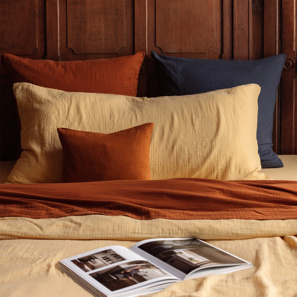 Taie XL En Gaze De Coton - Jaune Batignolles 1 Taie XL En Gaze De Coton - Jaune Batignolles