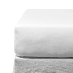 Drap-housse En Lin Lavé - Blanc Optique