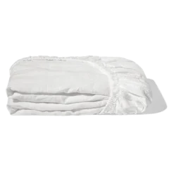 Drap-housse En Lin Lavé - Blanc Optique -Décoration D'intérieur drap housse en lin lave blanc optique 28486714458307