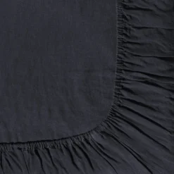 Drap-housse En Lin Lavé - Bleu Encre -Décoration D'intérieur drap housse en lin lave bleu encre 28164624056515 960x 1