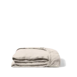 Drap-housse En Lin Lavé - Pierre -Décoration D'intérieur drap housse en lin lave pierre 28164634280131