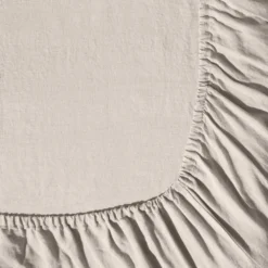 Drap-housse En Lin Lavé - Pierre -Décoration D'intérieur drap housse en lin lave pierre 28164634378435