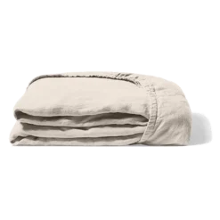 Drap-housse En Lin Lavé - Pierre -Décoration D'intérieur drap housse en lin lave pierre 28486715113667