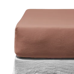 Drap-housse En Lin Lavé - Rose Argile