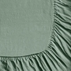 Drap-housse En Lin Lavé - Vert Céladon -Décoration D'intérieur drap housse en lin lave vert celadon 28164623401155