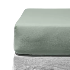 Drap-housse En Lin Lavé - Vert Céladon
