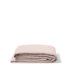 Drap Plat En Lin Lavé - Beige Rosé