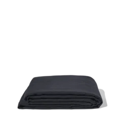 Drap Plat En Lin Lavé - Bleu Encre