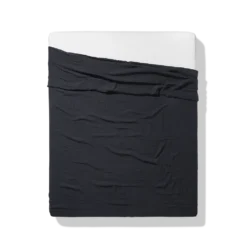 Drap Plat En Lin Lavé - Bleu Encre 7 Drap Plat En Lin Lavé - Bleu Encre -Décoration D'intérieur drap plat en lin lave bleu encre 28501777809603