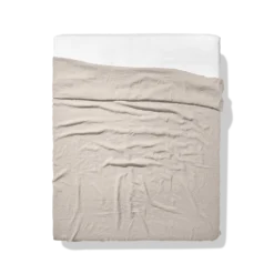 Drap Plat En Lin Lavé - Pierre -Décoration D'intérieur drap plat en lin lave pierre 28164634869955