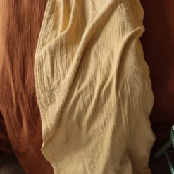 Drap Plat En Gaze De Coton - Jaune Batignolles