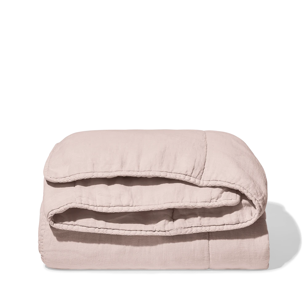 Édredon En 100% Lin Lavé - Beige Rosé 5 Édredon En 100% Lin Lavé - Beige Rosé – Image 5