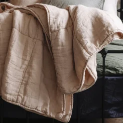 Édredon En 100% Lin Lavé - Beige Rosé