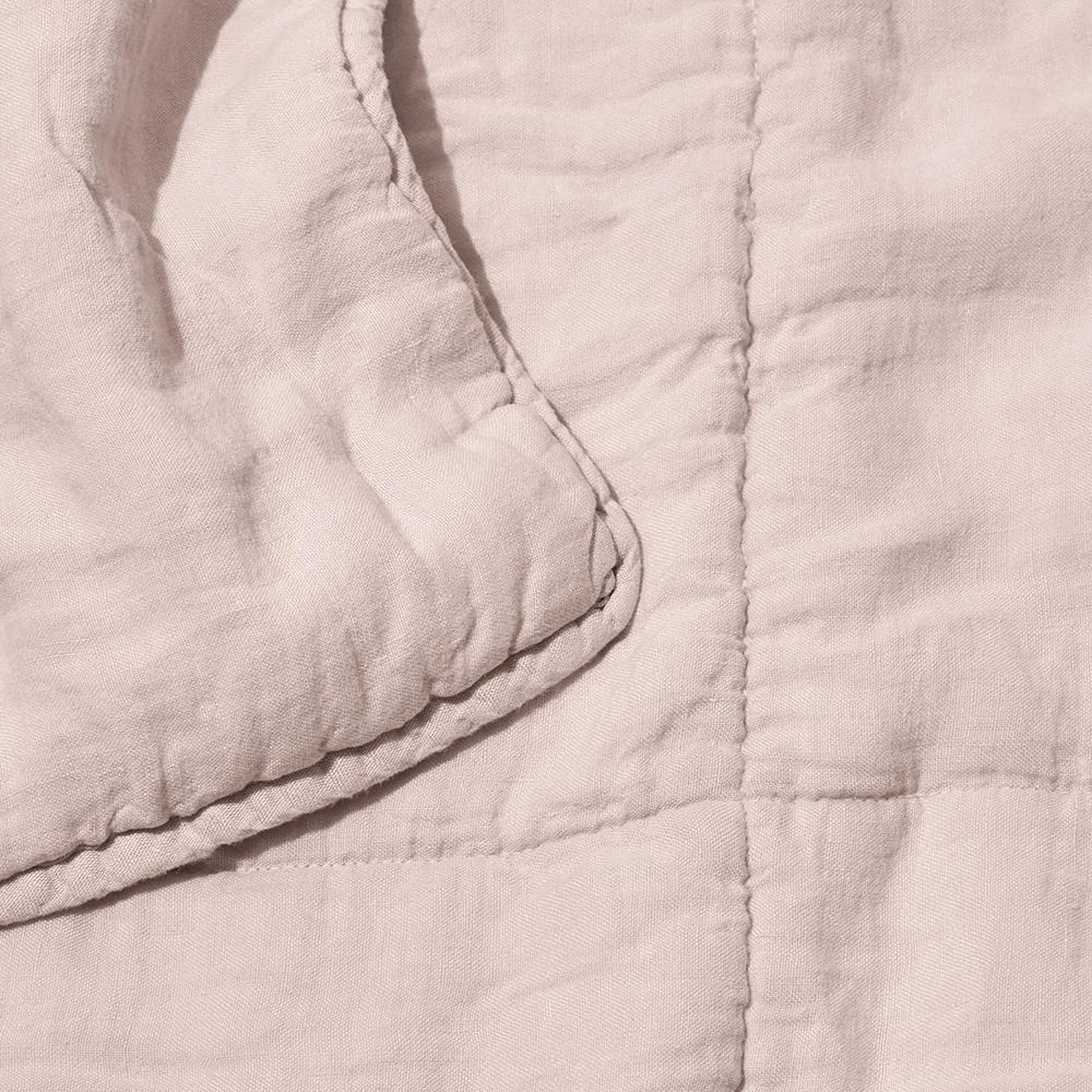 Édredon En 100% Lin Lavé - Beige Rosé 7 Édredon En 100% Lin Lavé - Beige Rosé – Image 7