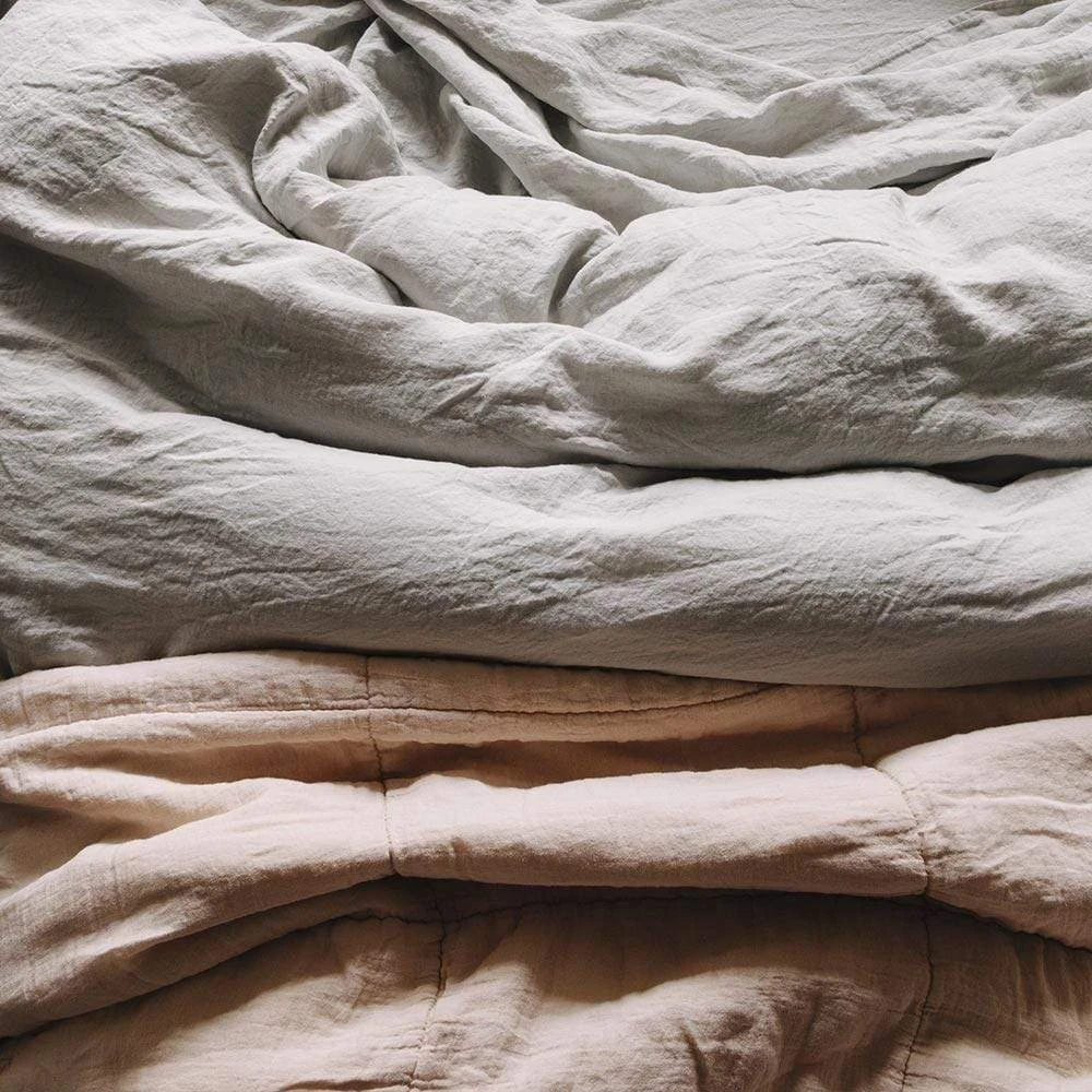 Édredon En 100% Lin Lavé - Beige Rosé 3 Édredon En 100% Lin Lavé - Beige Rosé – Image 3