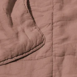 Édredon En 100% Lin Lavé - Rose Argile -Décoration D'intérieur edredon en 100 lin lave rose argile 28164636442819