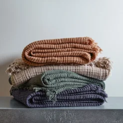 Plaid En Gaze De Coton - Beige Quai De Seine -Décoration D'intérieur fam gaze