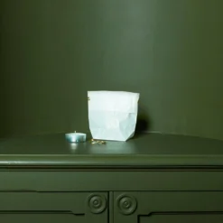 Set De 4 Lanternes En Papier - Blanc Et Or -Décoration D'intérieur gold lantern