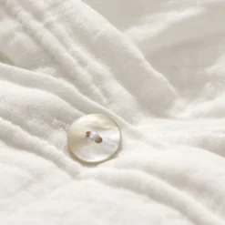 Housse De Couette En Gaze De Coton - Blanc De Meudon -Décoration D'intérieur housse de couette en gaze de coton blanc de meudon 28236216991939