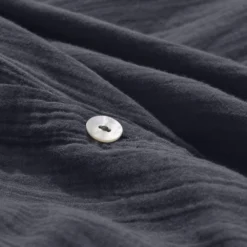 Housse De Couette En Gaze De Coton - Gris Fusain 11 Housse De Couette En Gaze De Coton - Gris Fusain -Décoration D'intérieur housse de couette en gaze de coton gris fusain 28164649976003